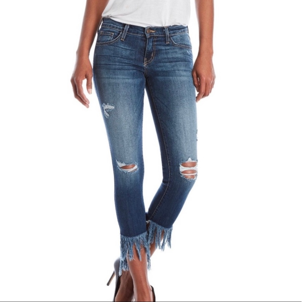 Womens Flying Monkey Frayed Crop Jeans 26